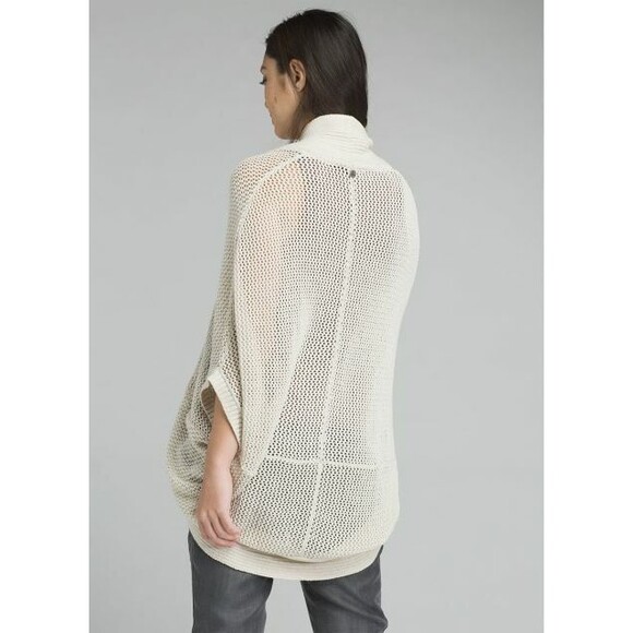 NWT New Womens Beige Lima Prana Sweater L Soft Cardigan Open Casual Organic Cott